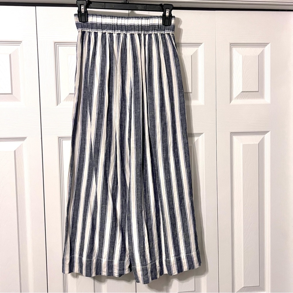 Madewell Huston Linen Wide Leg Pull On Crop Pants Size XXS - Picture 4 of 11